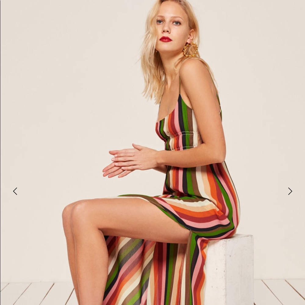 Reformation Rainbow maxi dress